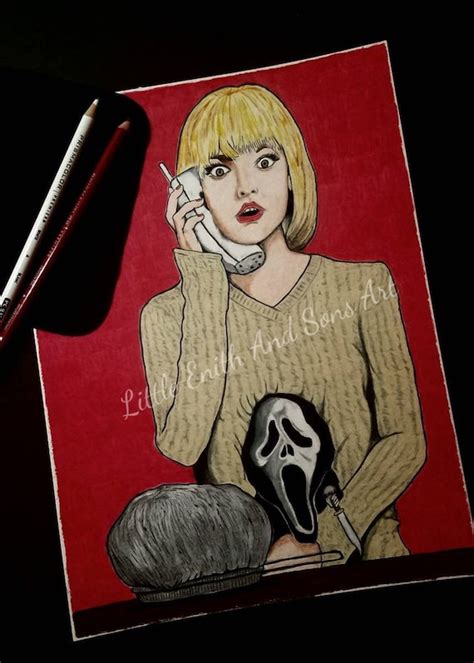 Scream Movie Character Art Print Horror Art Halloween | Etsy