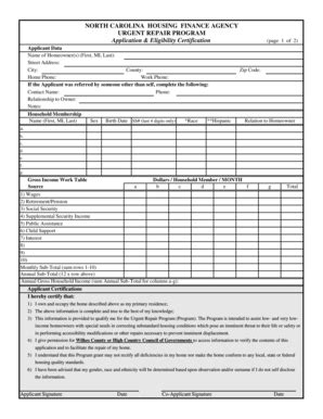 Fillable Online Homeowner Application High Country Council Of