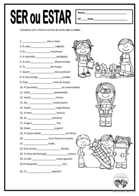 Worksheets Ser And Estar