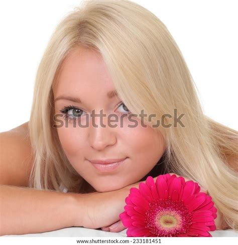 Portrait Cute Blonde White Background Stock Photo 233181451 Shutterstock
