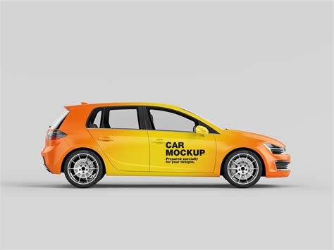 Hatchback car mockup - Mockups Design