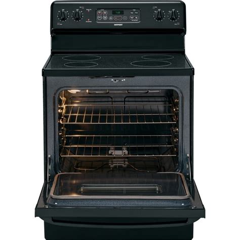 Hotpoint Smooth Surface Freestanding 5 Cu Ft Self Cleaning Electric Range Black Actual 29875