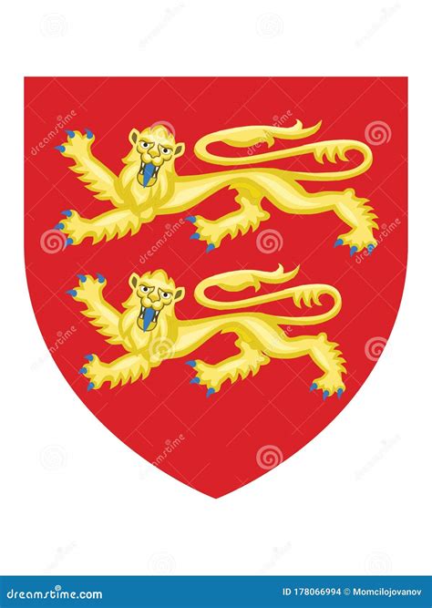 Coat of Arms of Normandie Normandy Stock Vector - Illustration of ...