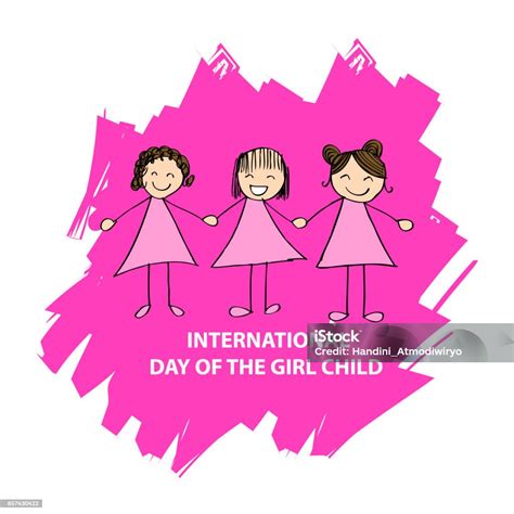 국제 여자 어린이의 날 International Day Of The Girl에 대한 스톡 벡터 아트 및 기타 이미지