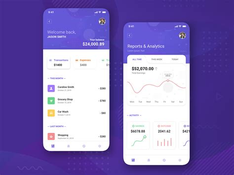 Finance App Ui Concept Behance