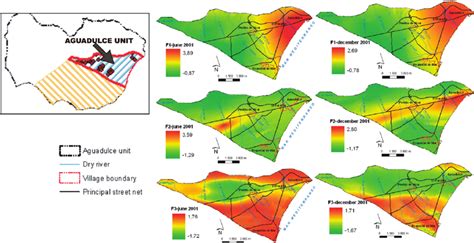 Sampling Network Maps Of Kriging Estimate For Factors In June And