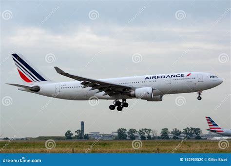 Airbus A Actu Por Air France En El Aterrizaje Imagen Editorial