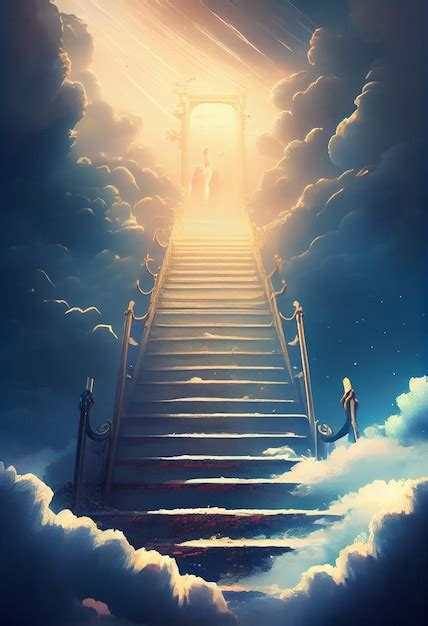 Premium Photo Stairway To Heaven Gates Of Heaven Generative Ai