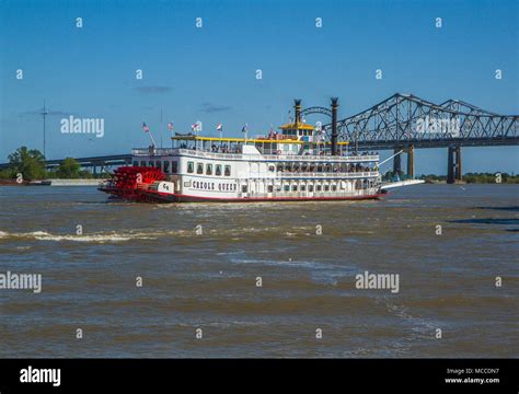 Creole Queen Steamboat On Mississippi River In New Orleans Louisiana