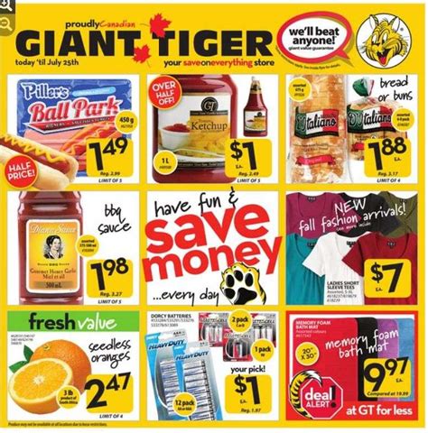 Giant Tiger flyer Jul 18 to 25