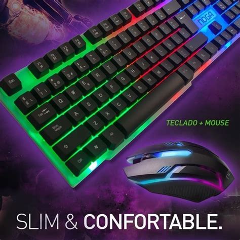 Combo Gamer Teclado Y Mouse Pc Retroiluminado Noga Nkb 91