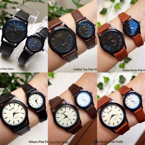 Jual Wbs Jam Tangan Couple Alba Vintage Casual Grosir Kulit Premium