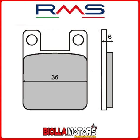 225100080 Pastiglie Freno Rms Posteriore Tomos Se 125 2005 125cc Org