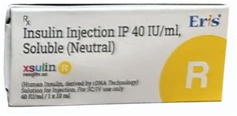 Insulin R Injection Ip 40 Iuml At Rs 157piece In Chennai Id