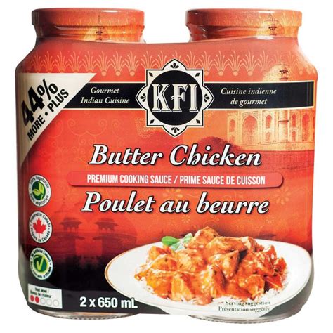 Kfi Butter Chicken Sauce 2 × 650 Ml Deliver Grocery Online Dg 9354 2793 Québec Inc