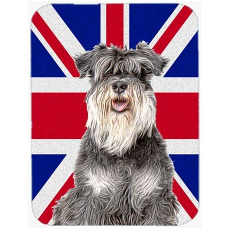 Schnauzer With English Union Jack British Flag Mouse Pad Hot Pad Or Trivet Kroger
