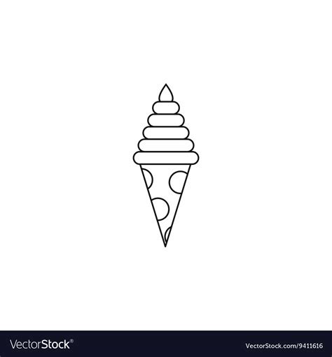 Ice cream icon outline style Royalty Free Vector Image