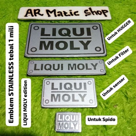 Jual HARGA SEPAKET Emblem Plat Stainless LIQUI MOLY Pnp Hugger Airblade