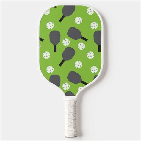 Pickleball Pattern Pickleball Paddle Lime Green Zazzle In 2022