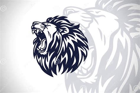 Lion Roar Logo Vector Icon Sports Mascot Template Stock Vector ...