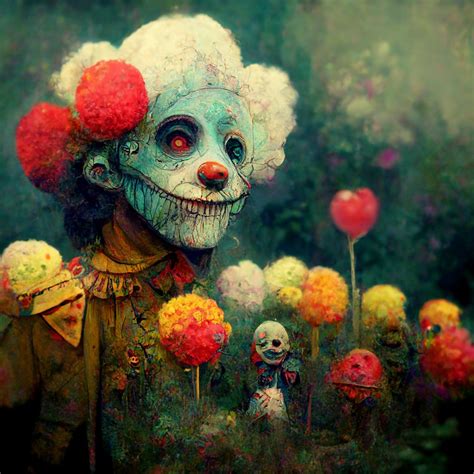 Ai Generated Curiosities On Twitter Rt Ai Curio Clown Garden It S