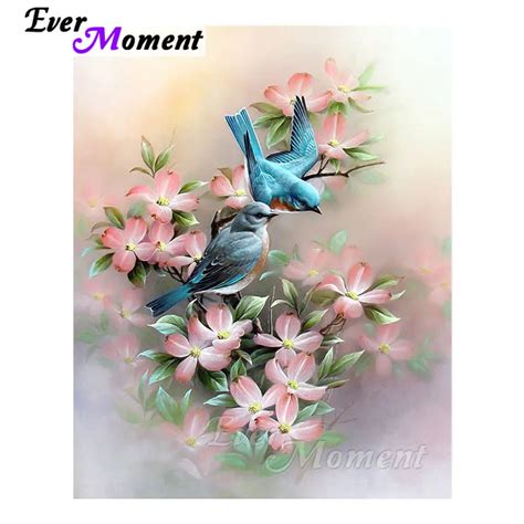 Ever Moment peinture diamant 5d point carré complet oiseau fleur