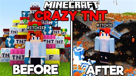 Insane Custom Tnt In Minecraft Lucky Tnt Mod Youtube