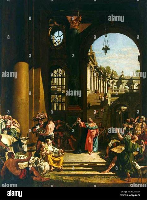 Bellotto Jesus Cleansing the Temple Stock Photo - Alamy