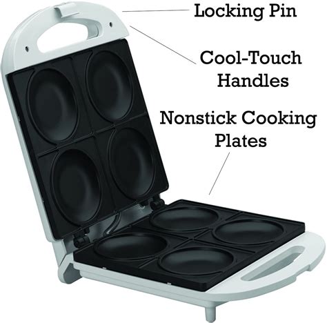 Imusa Usa 4 Slot Electric Arepa Maker With Nonstick Surface 1200 Wat