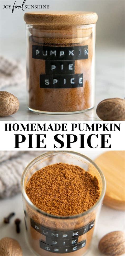 Homemade Pumpkin Pie Spice - JoyFoodSunshine