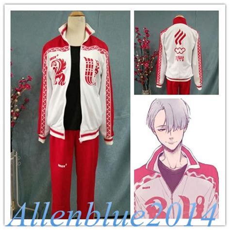 YURI!!! on ICE Victor Nikiforov Sportwear Jacket Coats Cosplay Viktor ...