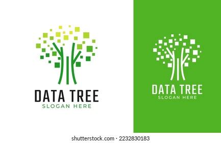 Data Tree Logo Design Plant Symbol Stock Vector (Royalty Free ...