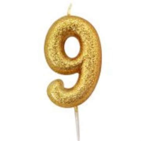 Number 7 Gold Glitter Candle 7th Birthday Gold Candle Etsy