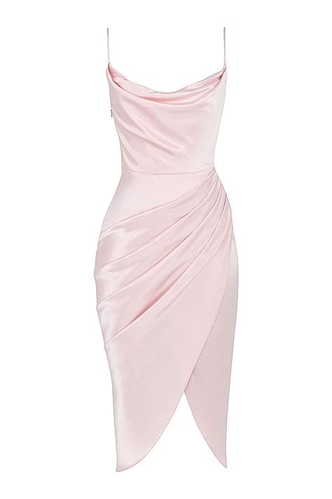 REVA BLUSH SATIN BALCONY CORSET DRESS