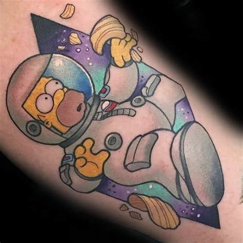 Comical Homer Simpson Tattoo Designs For Men