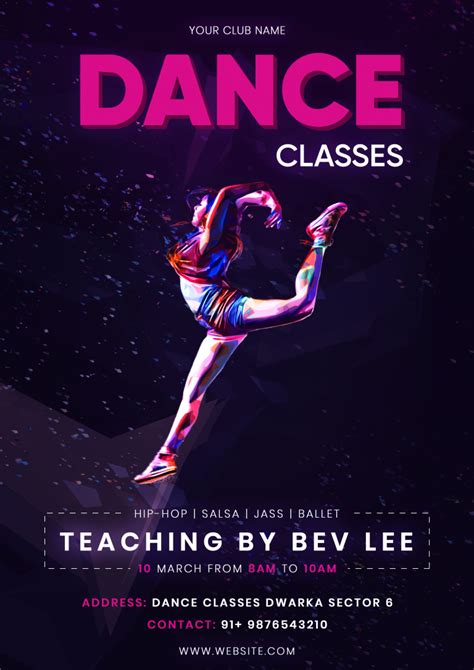 Dance Classes Flyer Psd Template