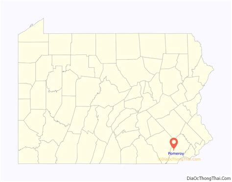 Map of Pomeroy CDP, Pennsylvania - Thong Thai Real