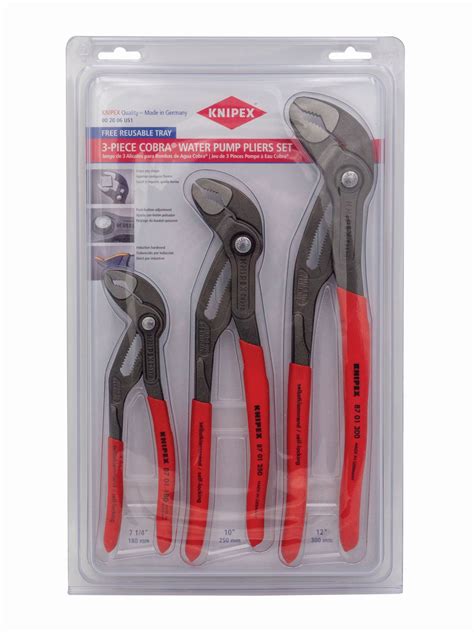 Knipex Cobra® Water Pump Pliers Set 3 Piece 00 20 06 Us1