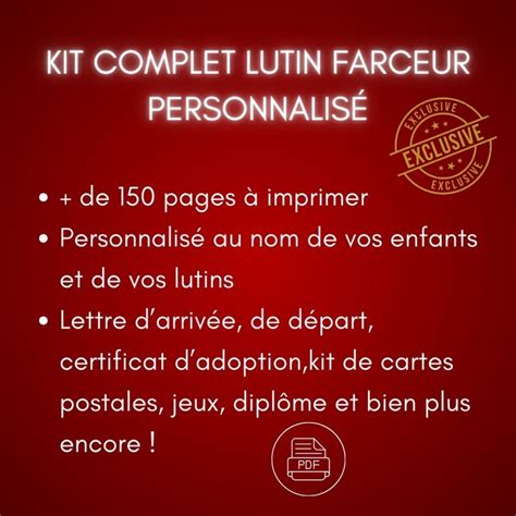 Kit Lutin Farceur Personnalis Les Lutins Farceurs