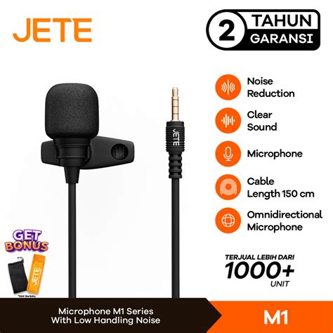 Jual Mic Clip On Jete M Vlogger Clipon Smule Youtuber Vlog Audio