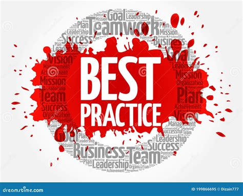 Best Practice Circle Word Cloud Stock Illustration Illustration Of