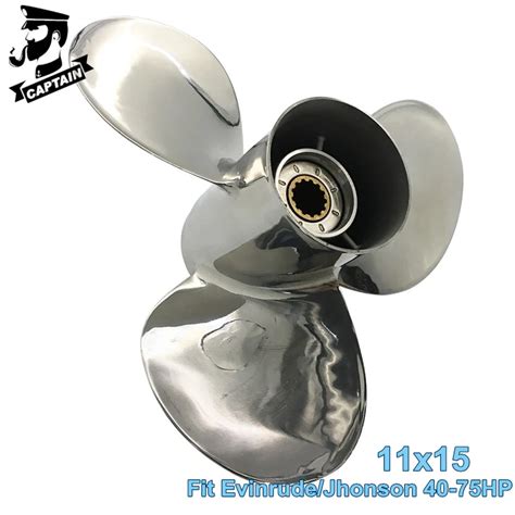 Captain Propeller Boat 11x15 Fit Evinrude Johnson Outboard Engine 40hp