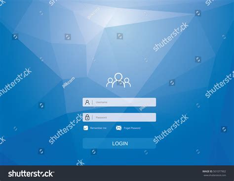 Login Form Menu Simple Line Icons Stock Vector Royalty Free 501077902