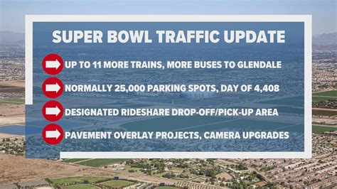 Traffic, road prep begins for Super Bowl LVII in Glendale | 12news.com