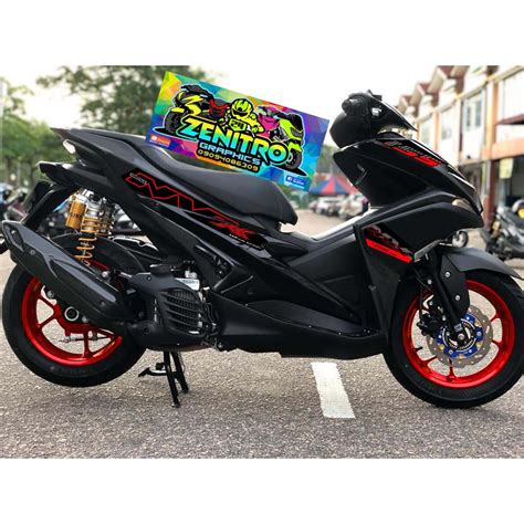 NVX SPECIALS DECALS BLACK EDITION FOR AEROX V1 Shopee Philippines