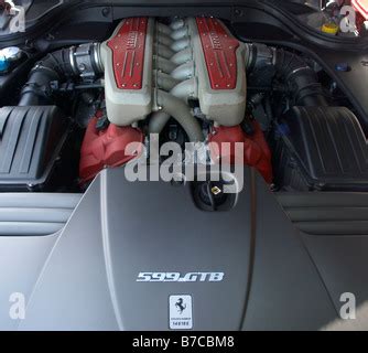 Ferrari 599 GTB Engine Stock Photo - Alamy