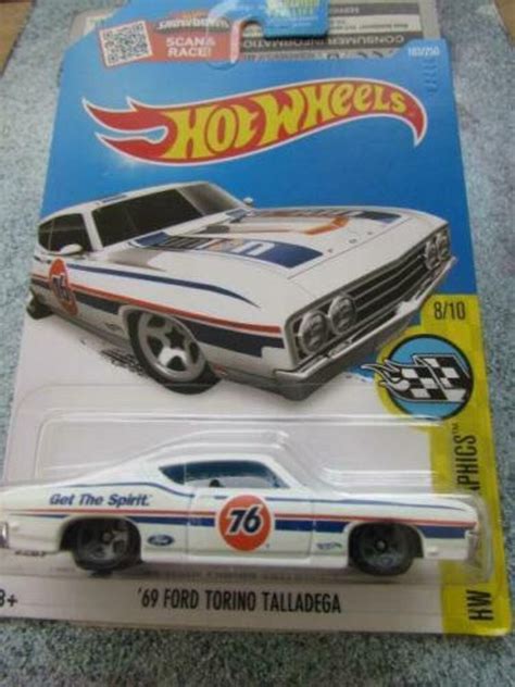 Hot Wheels Ford Torino Talladega White Hw Speed Graphics Perfect Birthday Gift Miniature