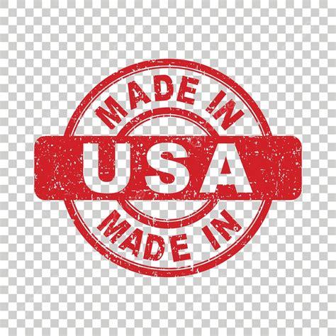 Vector Illustration Of Red Stamp With Made In Usa Text On An Isolated