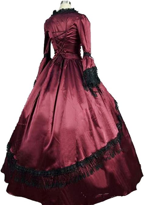 Cosplaydiy 1860s Civil War Vintage Ball Gown Dress Rococo Evening Party