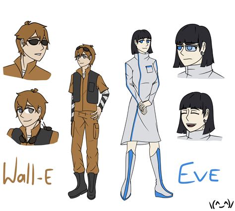 [Wall-E] Wall-E and Eve by LIZASAKURA on DeviantArt